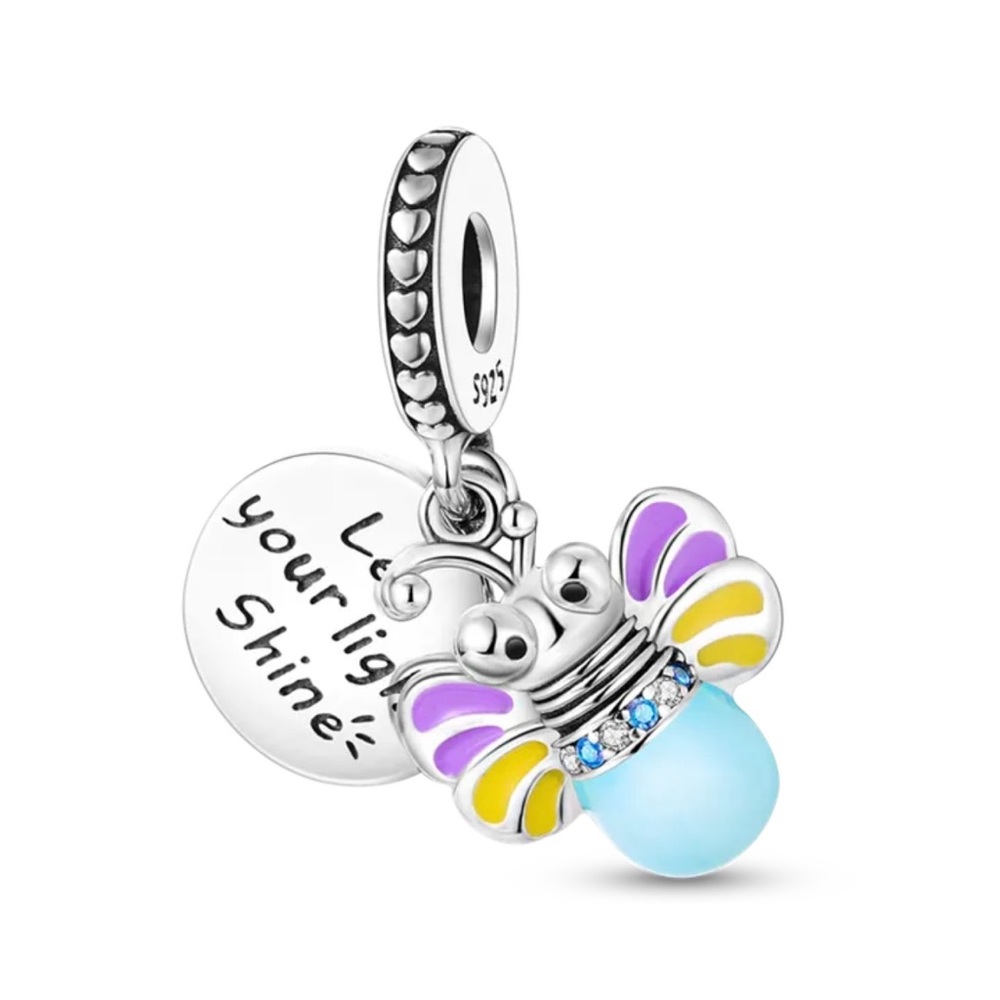 Firefly Charm, fits Pandora Charm Bracelet, S925 Silver, Firefly Jewelry